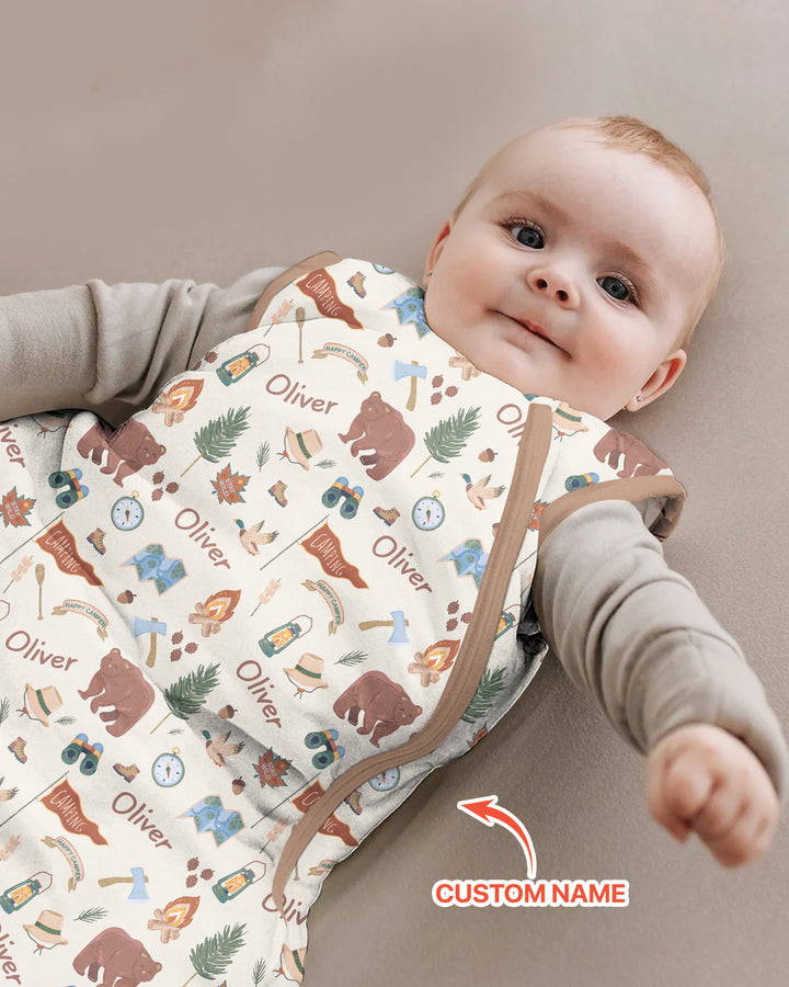 Schlafsack aus Bambus-Musselin – personalisierbar