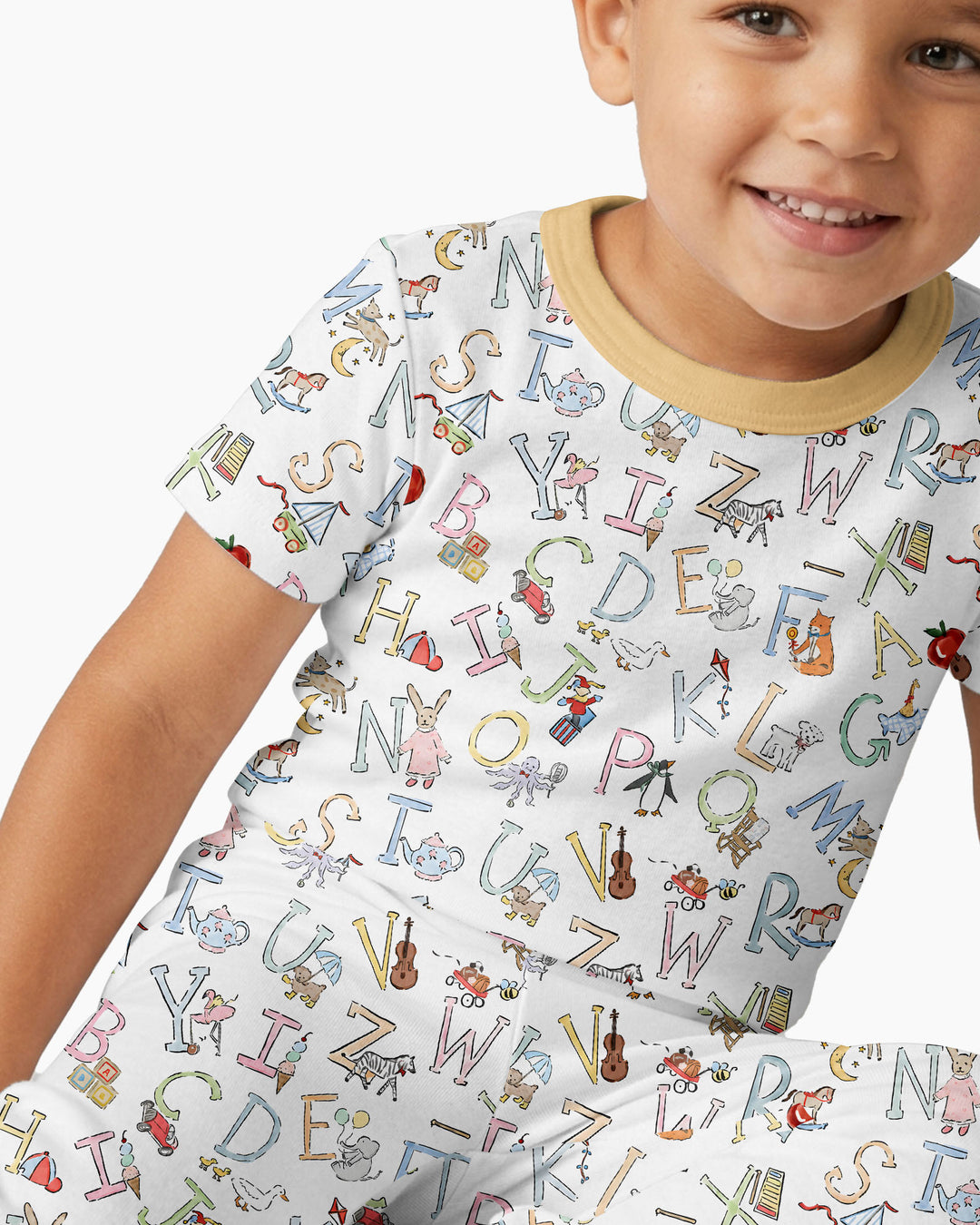 ABC Whimsy Bamboo Two Piece Short Sleeve Pajama Set