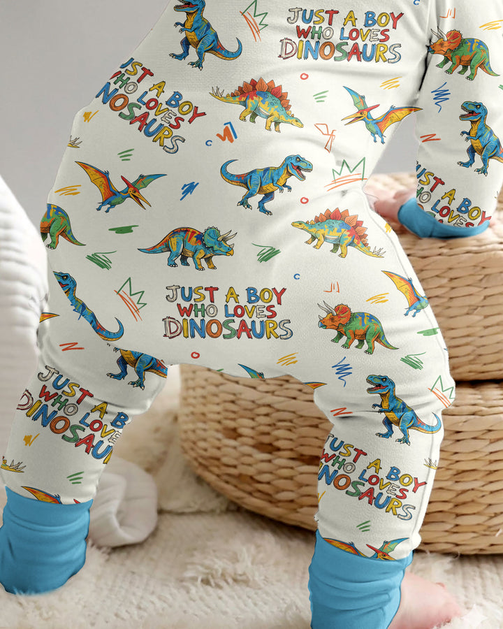 Just A Boy/Girl Who Loves Dinosaurs Bamboo Convertible Zippy