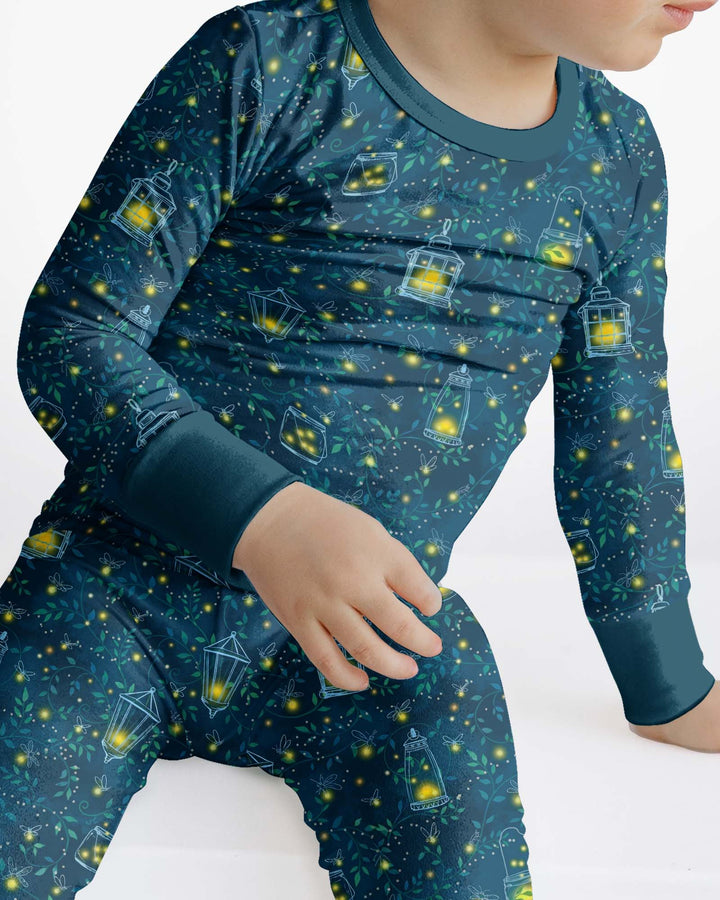 Firefly Lantern Night Bamboo Two Piece Long Sleeve Pajama Set