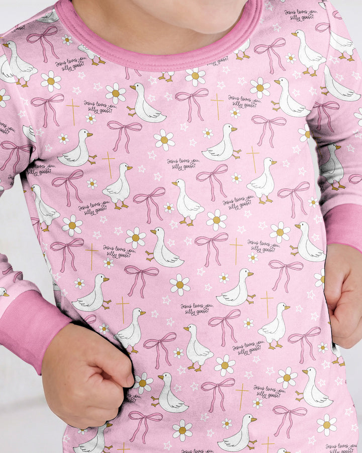 Conjunto de pijama de dos piezas de bambú de manga larga