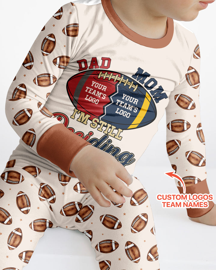 I'm Still Deciding House Divided - Upload Two Team Logo Bamboo Two Piece Long Sleeve Pajama Set