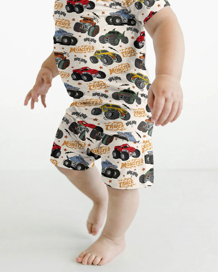 Schlafanzug-Set zweiteilig, kurze Ärmel, kurze Hose, Bambus