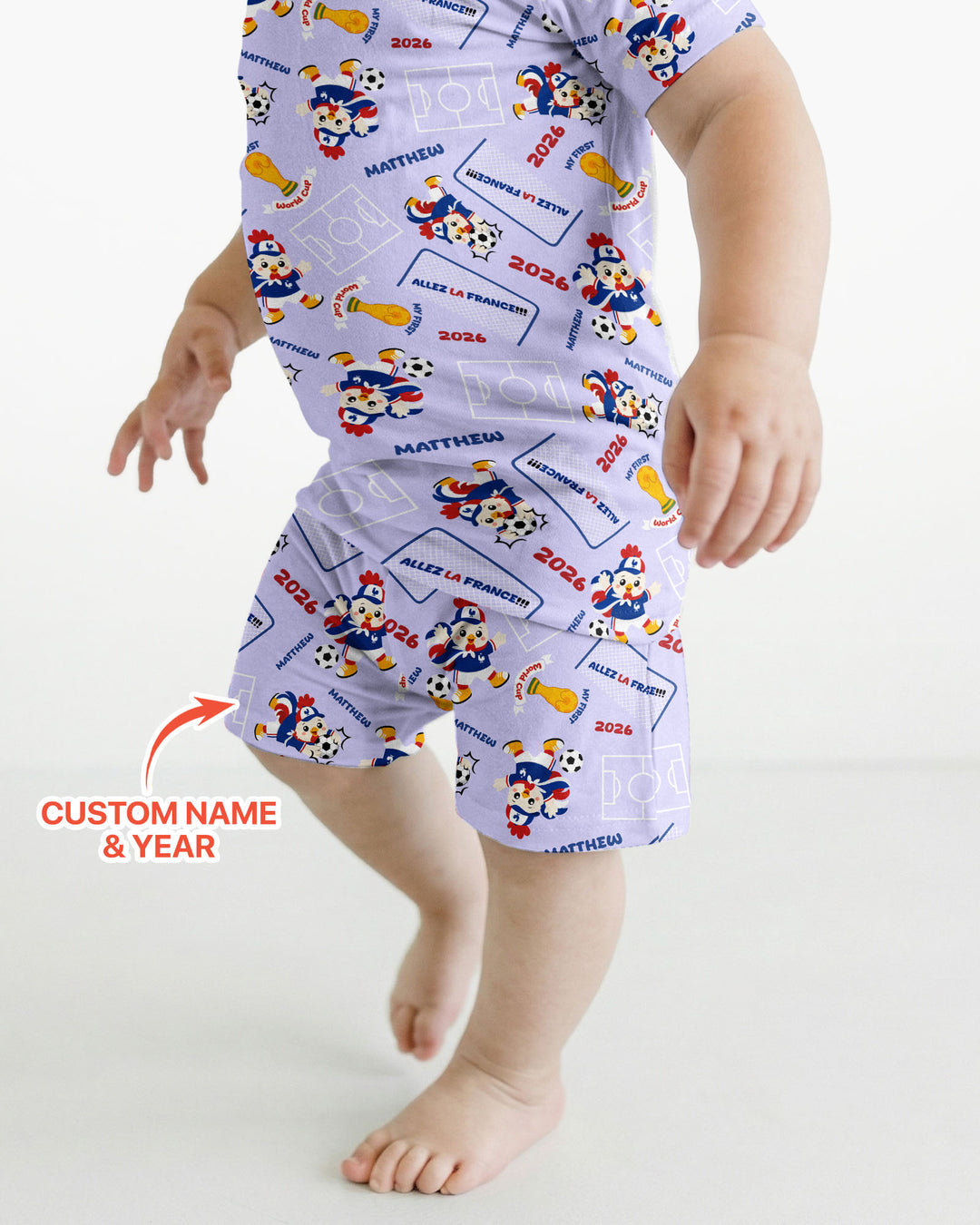 Pijama de bambú de dos piezas de manga corta con pantalón corto, plantilla personalizada