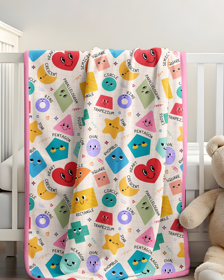 Happy Shape Squad Family Matching Bamboo Blanket