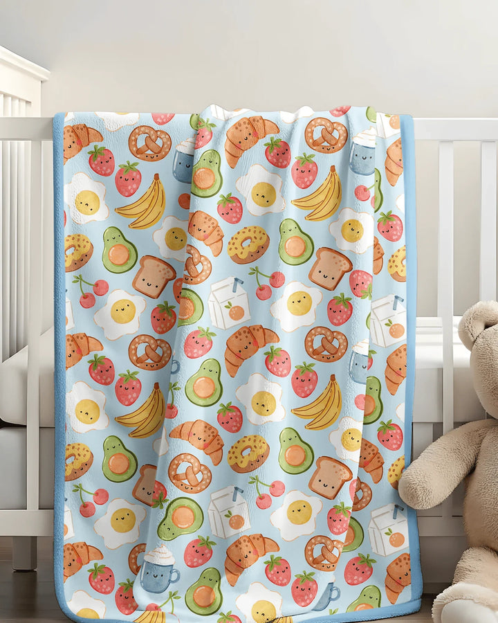 Breakfast Buddies Family Matching Bamboo Blanket