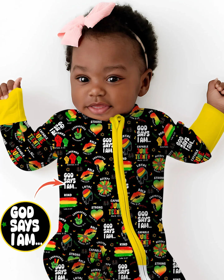 God Says I Am Juneteenth Blessings Bamboo Convertible Zippy