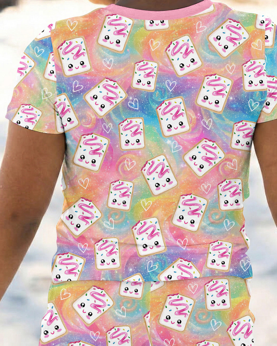 Kawaii Sprinkle Pastry  Bamboo Two Piece Short Sleeve Pajama Set