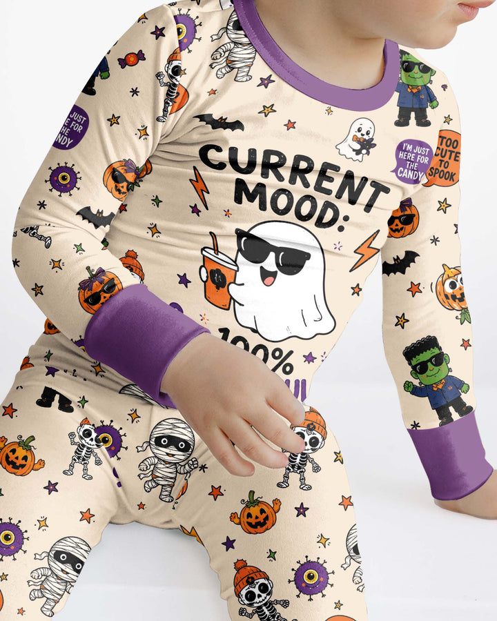 Halloween Friends Bamboo Two Piece Long Sleeve Pajama Set