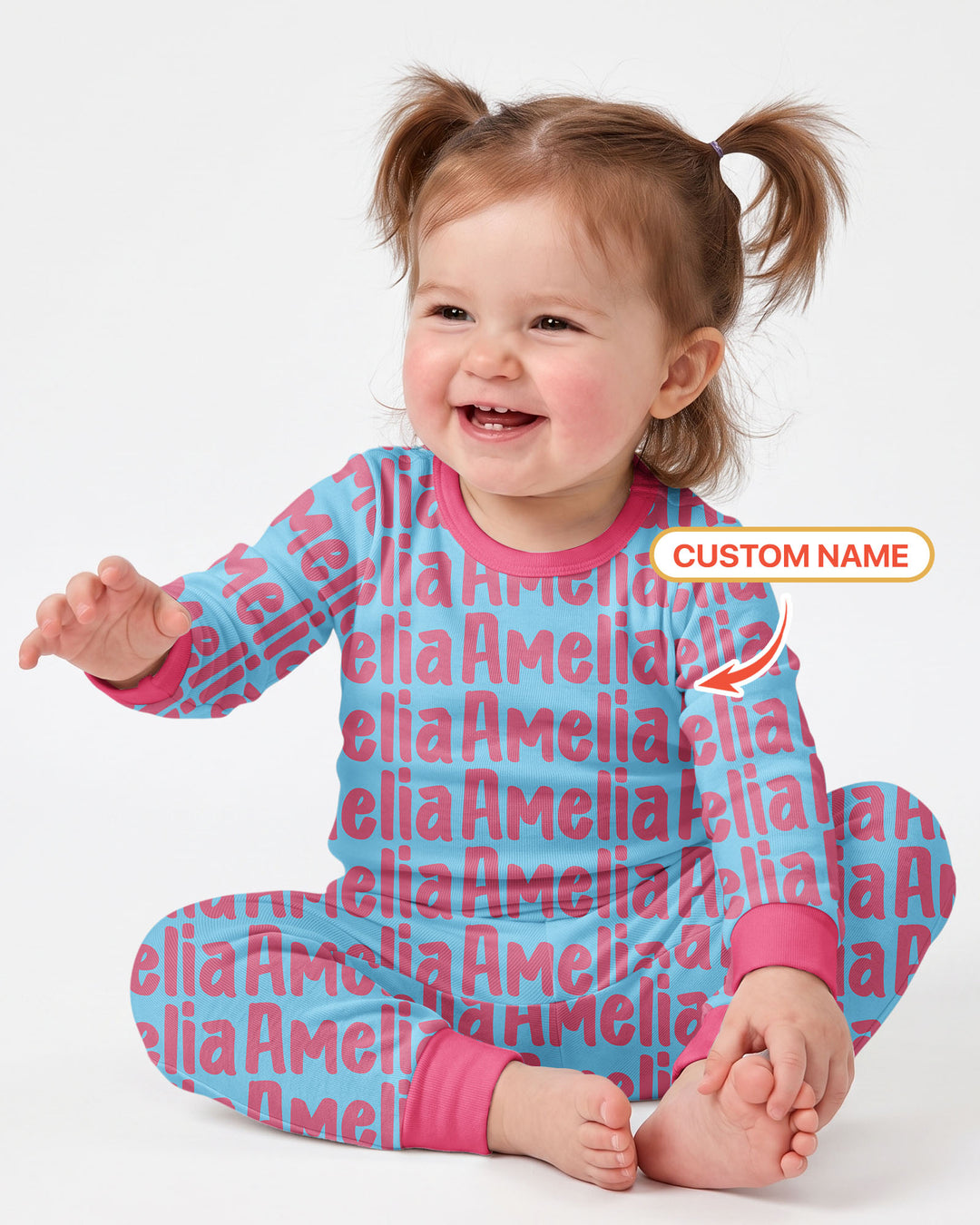 Little Letters Bamboo Two Piece Long Sleeve Pajama Set Bamboo Two Piece Long Sleeve Pajama Set