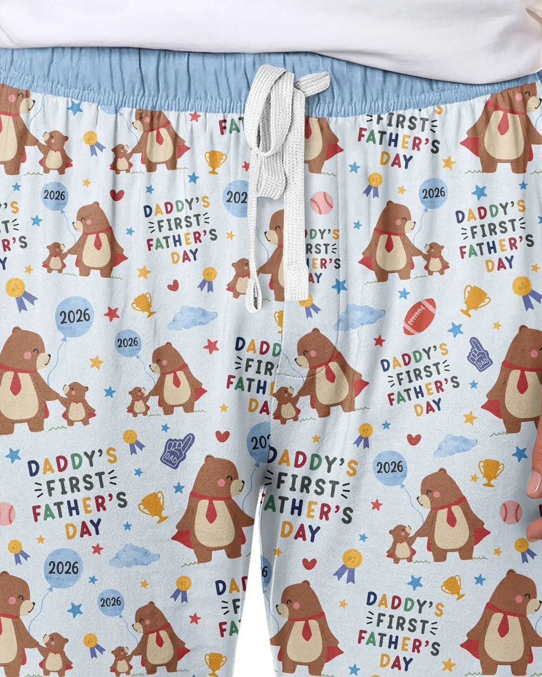 First Father's Day Daddy Bear Family Matching Bamboo Men's Pajama Set