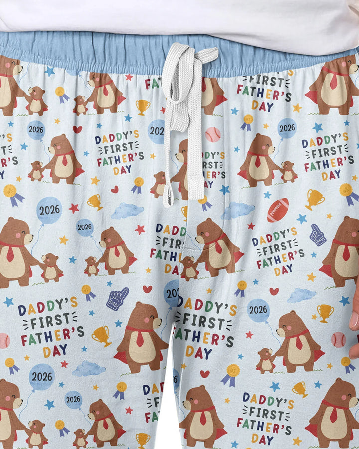 First Father's Day Daddy Bear Family Matching Bamboo Men's Pajama Set