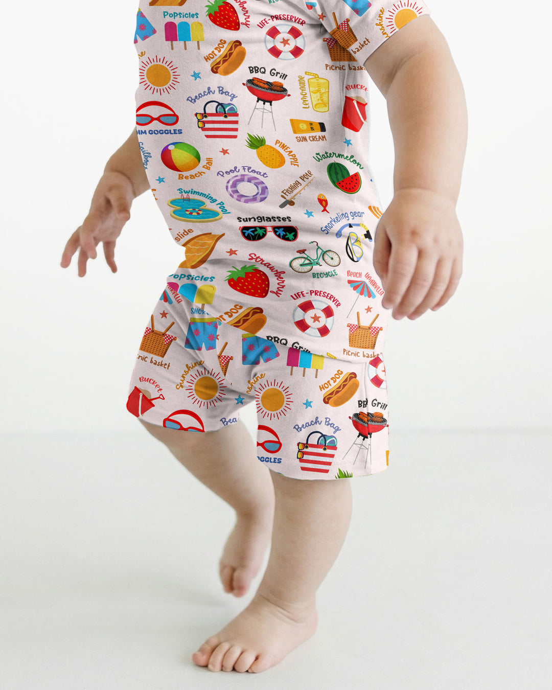 Schlafanzug-Set zweiteilig, kurze Ärmel, kurze Hose, Bambus