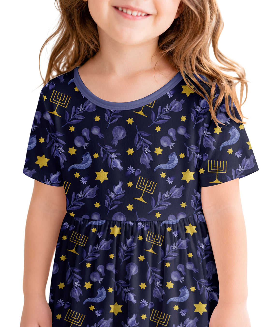 Rosh Hashanah Night Family Matching Bamboo Twirl Dress