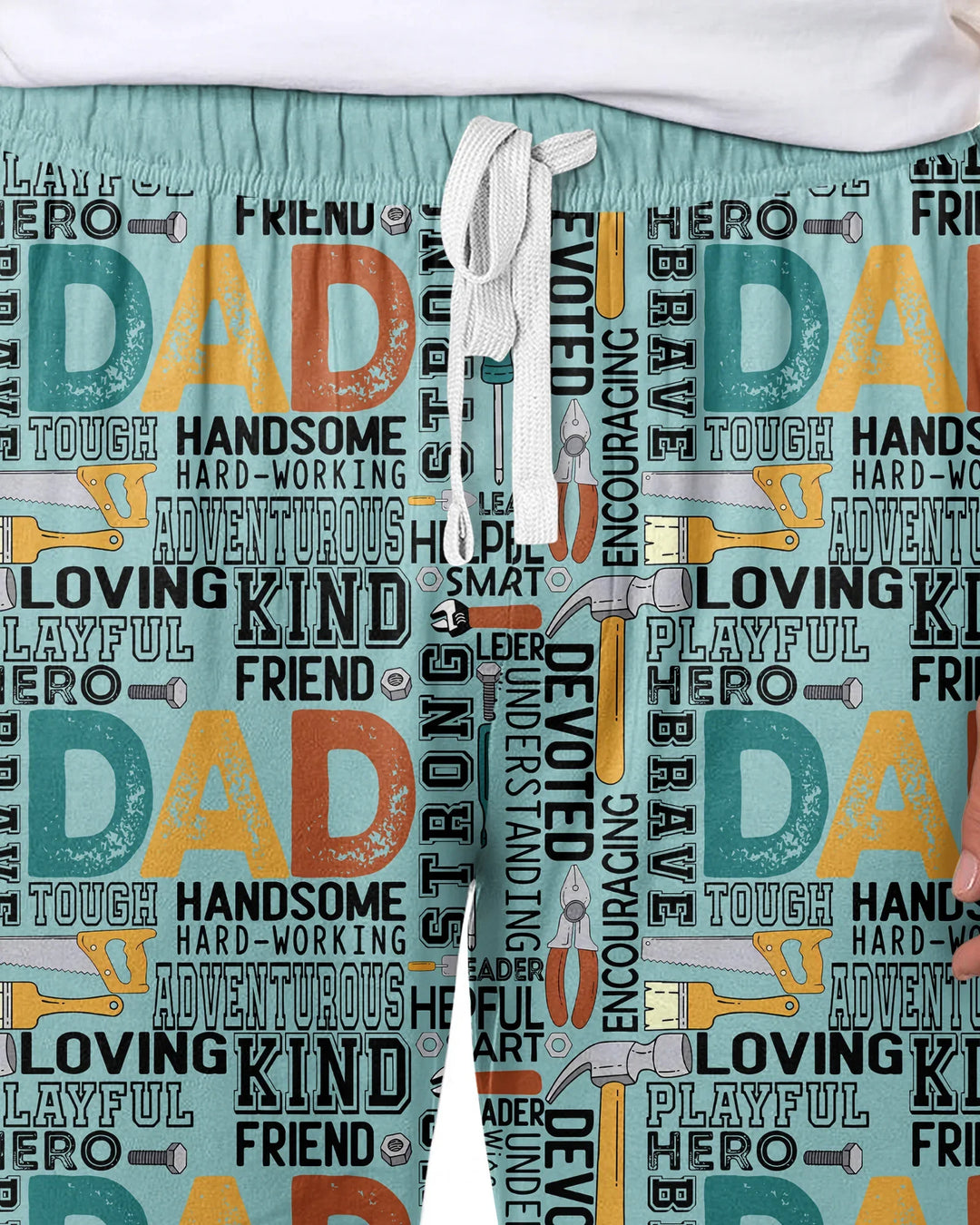 Dad Word Collage Bamboo Men's Pajama Set