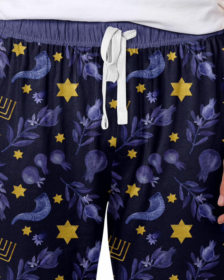 Rosh Hashanah Night Family Matching Bamboo Men's Pajama Set