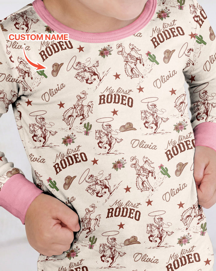 Conjunto de pijama de dos piezas de bambú con mangas largas, plantilla PERSONALIZADA