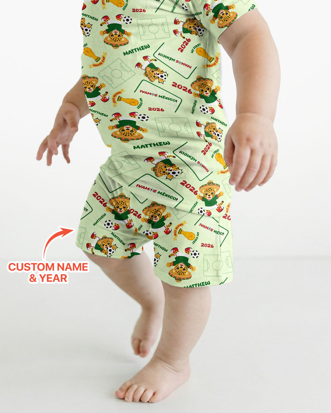 Pijama de bambú de dos piezas de manga corta con pantalón corto, plantilla personalizada
