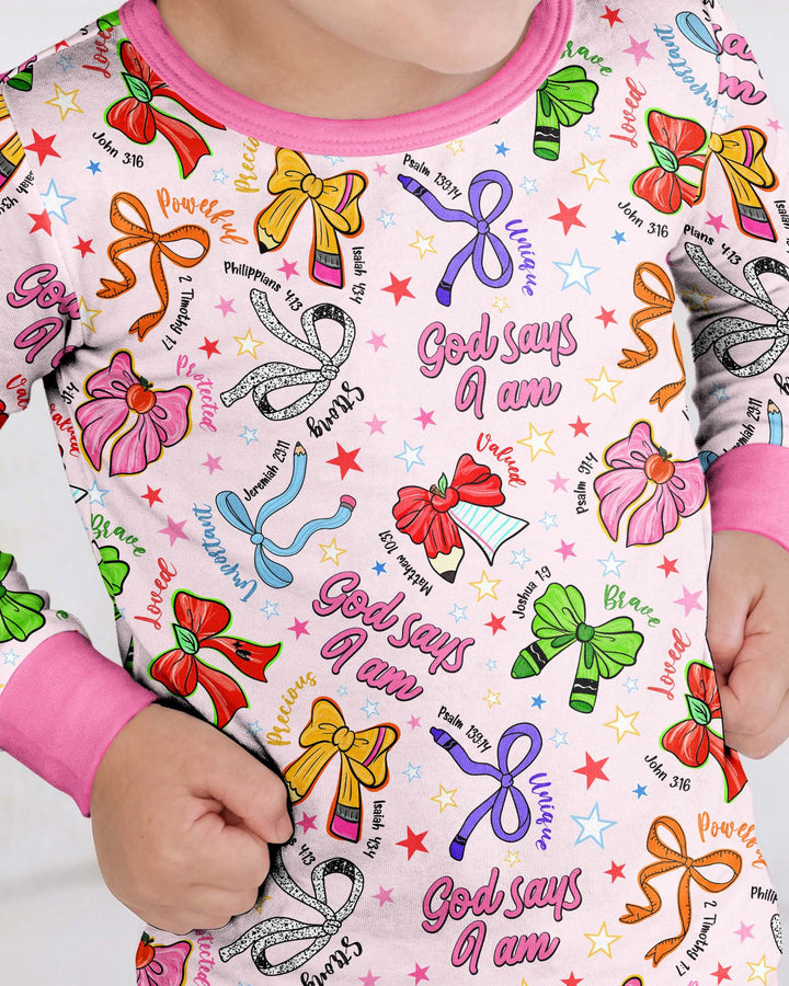 Zweiteiliges Langarm-Pyjama-Set mit Sommerfrüchten