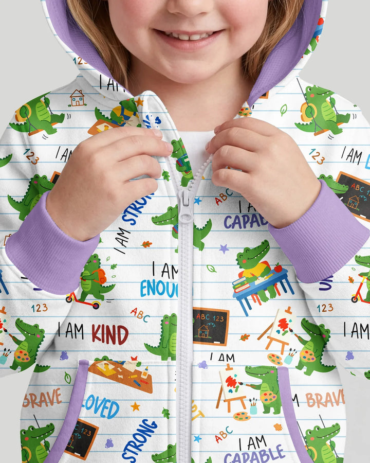 Brave Gator Days Bamboo Zip Hoodie