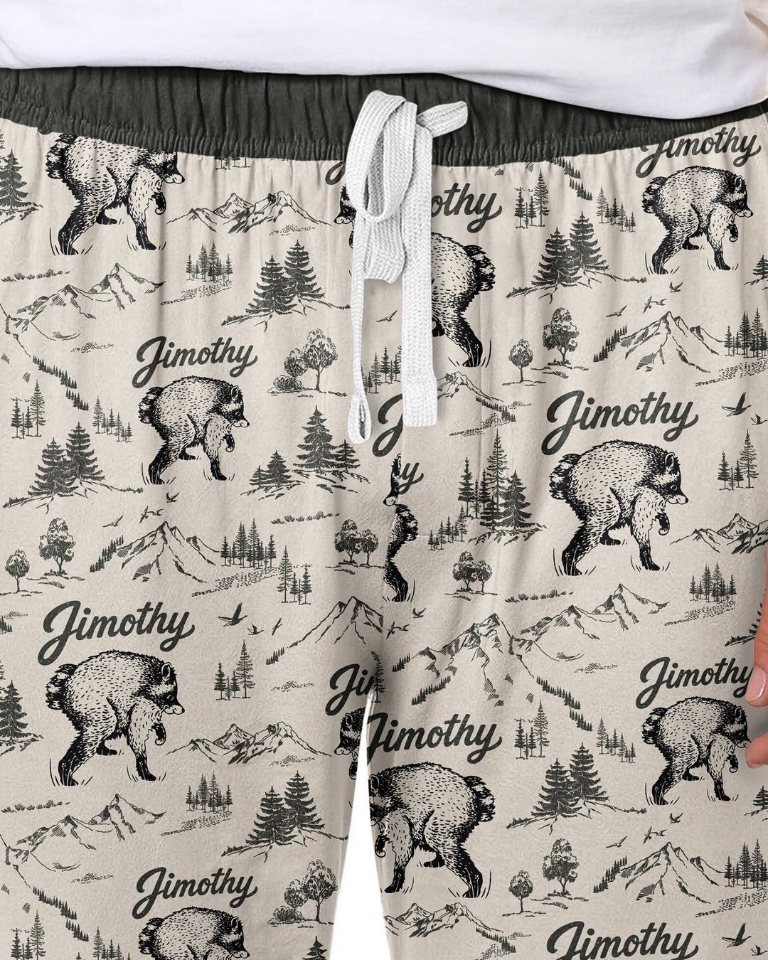 Vintage Jimothy Racoon Family Matching Bamboo Men's Pajama Set