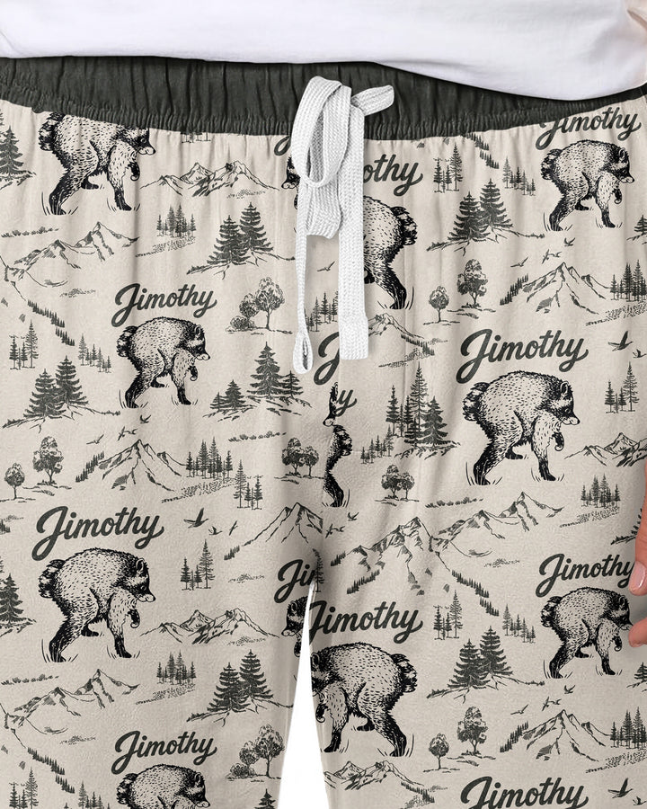 Vintage Jimothy Racoon Family Matching Bamboo Men's Pajama Set
