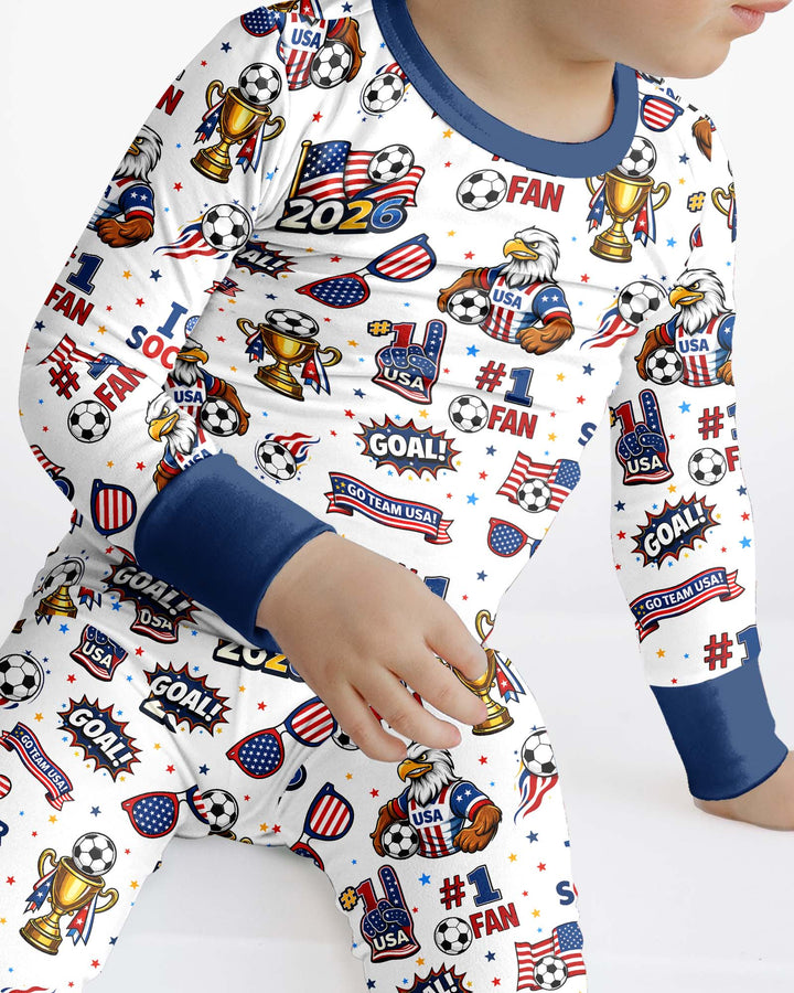 Conjunto de pijama de dos piezas de bambú de manga larga