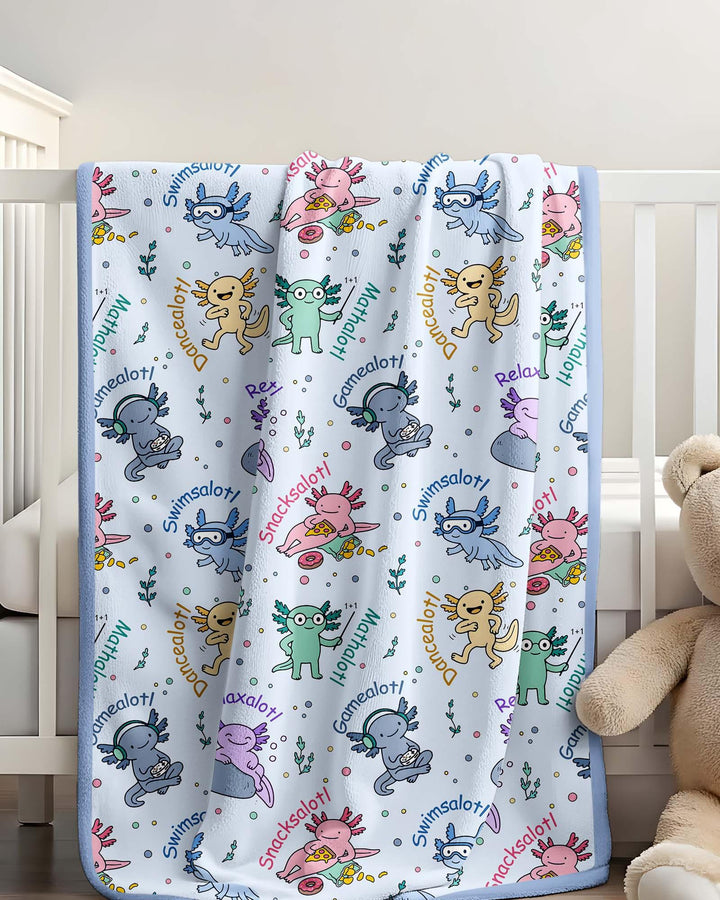 A Lotta Axolotls Bamboo Blanket