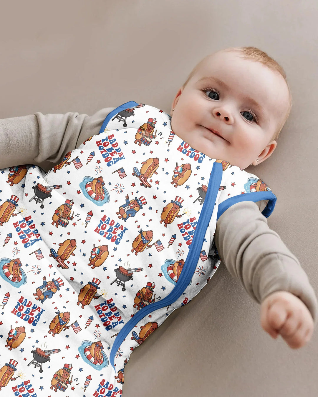 Hot Dog Patriotic Bamboo Sleep Bag