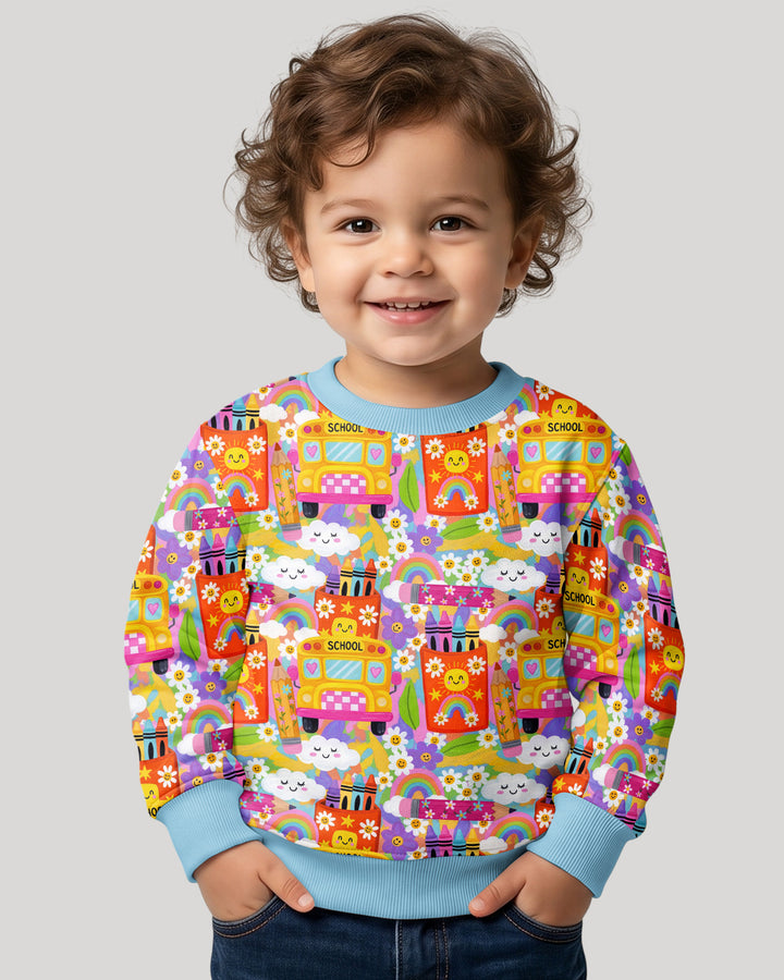 Retro Happy Classroom Bamboo Crewneck Sweatshirt