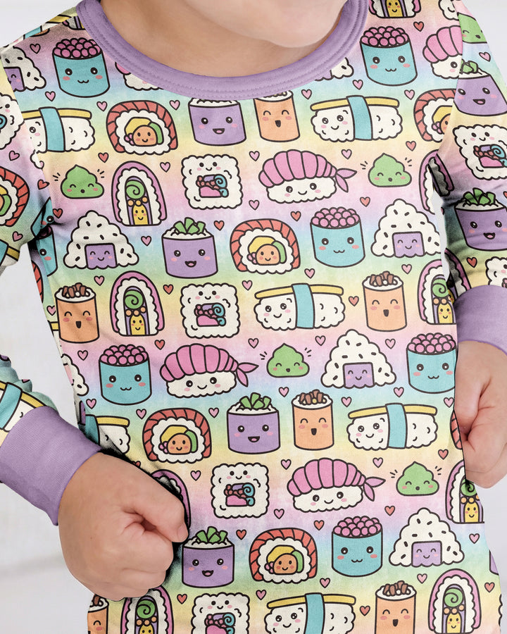 Kawaii Sushi Bamboo Two Piece Long Sleeve Pajama Set