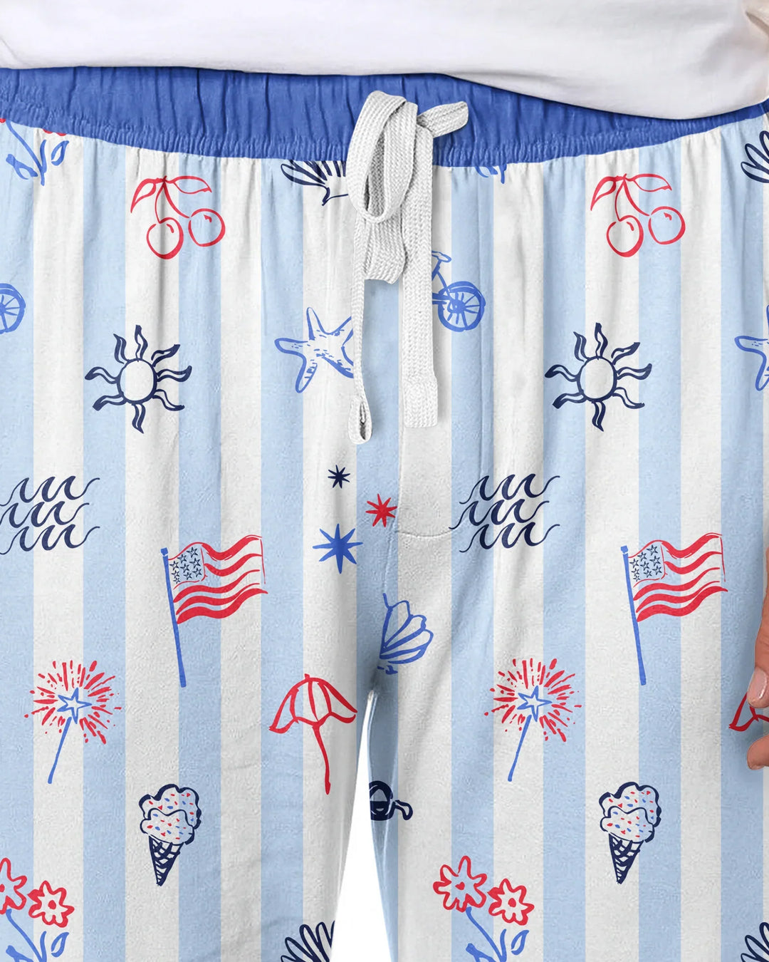 Red, White & Beachy Family Matching Bamboo Men's Pajama Set