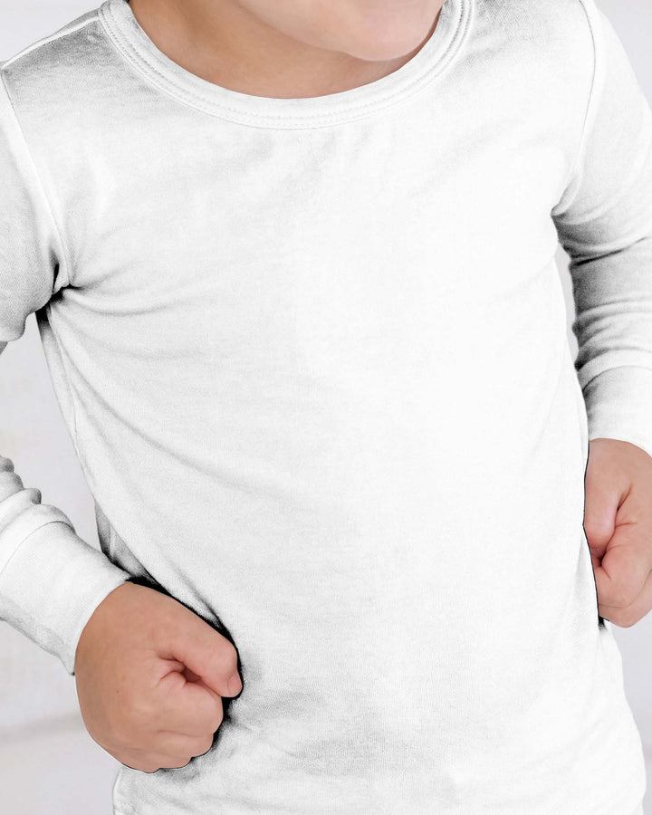 Bambus-Zweiteiler-Pyjama-Set in Weiß