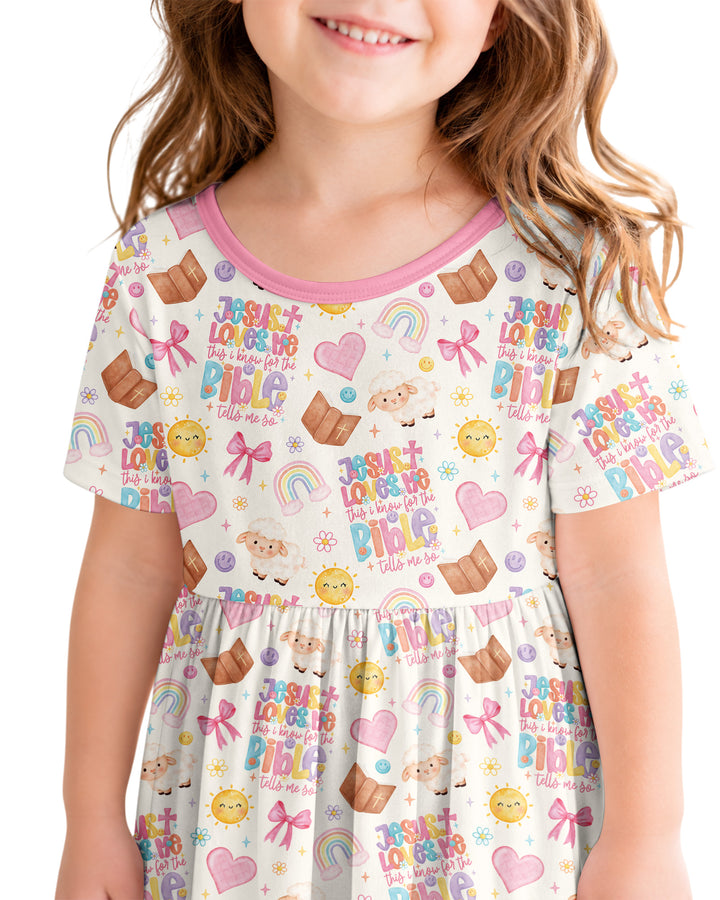 Jesus Loves Me This I Know Bamboo Twirl Dress