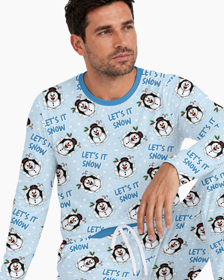 Funny Snowman Bamboo Men's Pajama Set