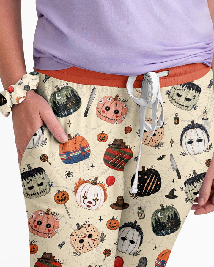 Horror Movie Pumpkins Bamboo Women Pajama Set