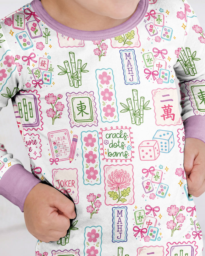 Cracks, Dots & Bams Mommy & Me Matching Bamboo Two Piece Long Sleeve Pajama Set