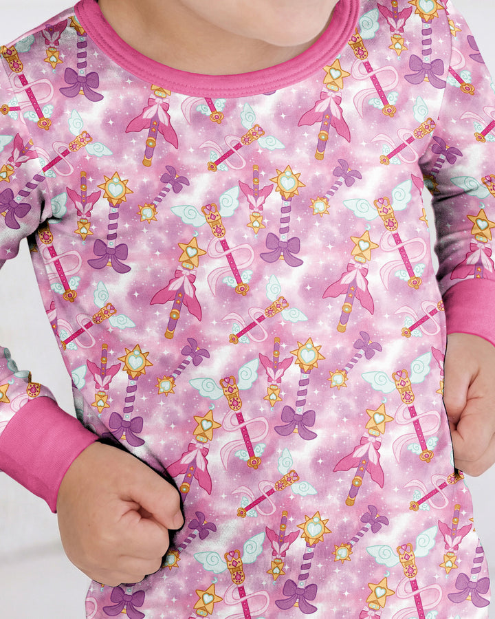 Zweiteiliges Langarm-Pyjama-Set mit Sommerfrüchten