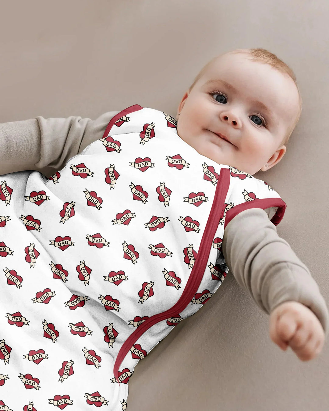 Old School Dad Hearts Daddy & Me Matching Bamboo Sleep Bag