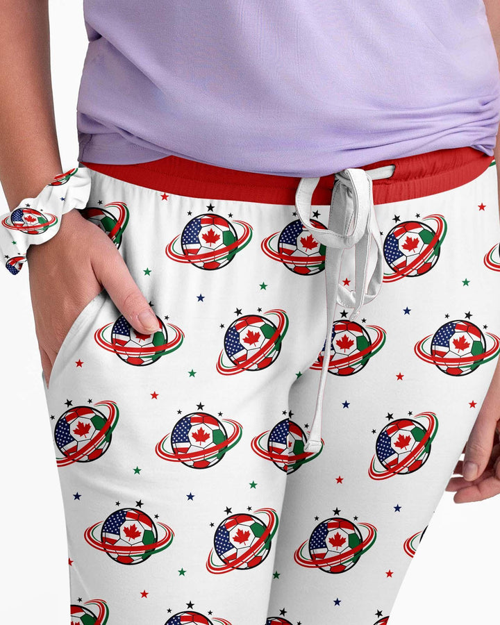 Soccer Cup USA Canada Mexico Bamboo Women Pajama Set