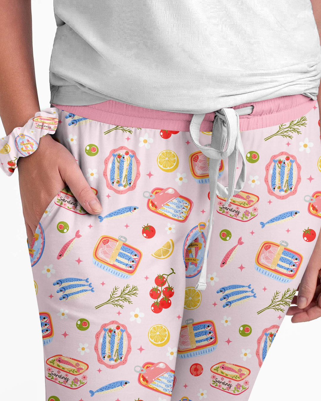 Plantilla de conjunto de pijama de mujer de bambú