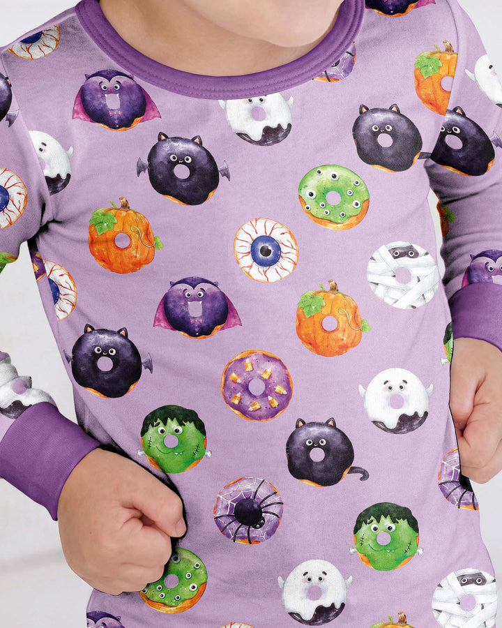 Spooky Donut Bamboo Two Piece Long Sleeve Pajama Set