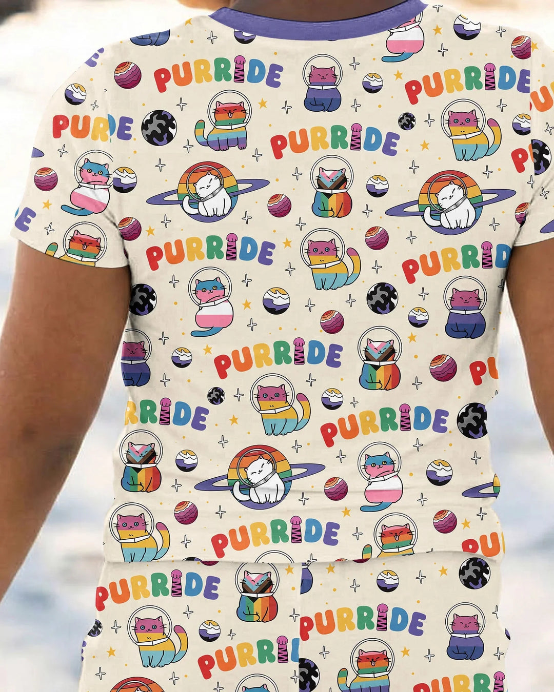 Conjunto de pijama de dos piezas de manga corta de bambú