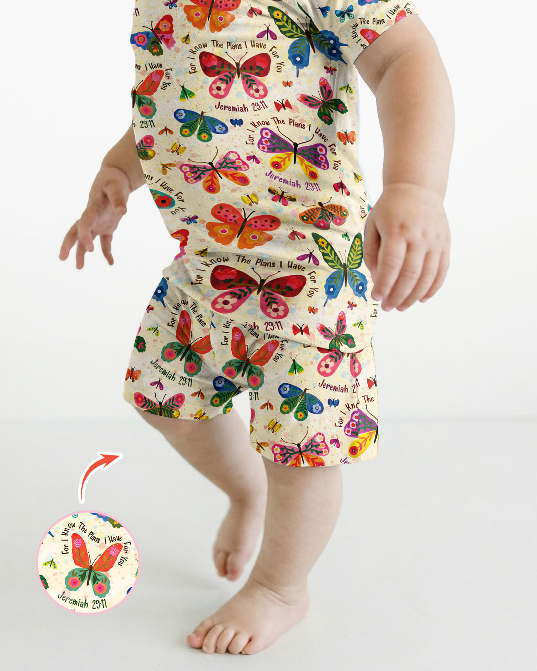 For I Know The Plans I Have For You Two Piece Short Sleeve Shorts Pajama Set