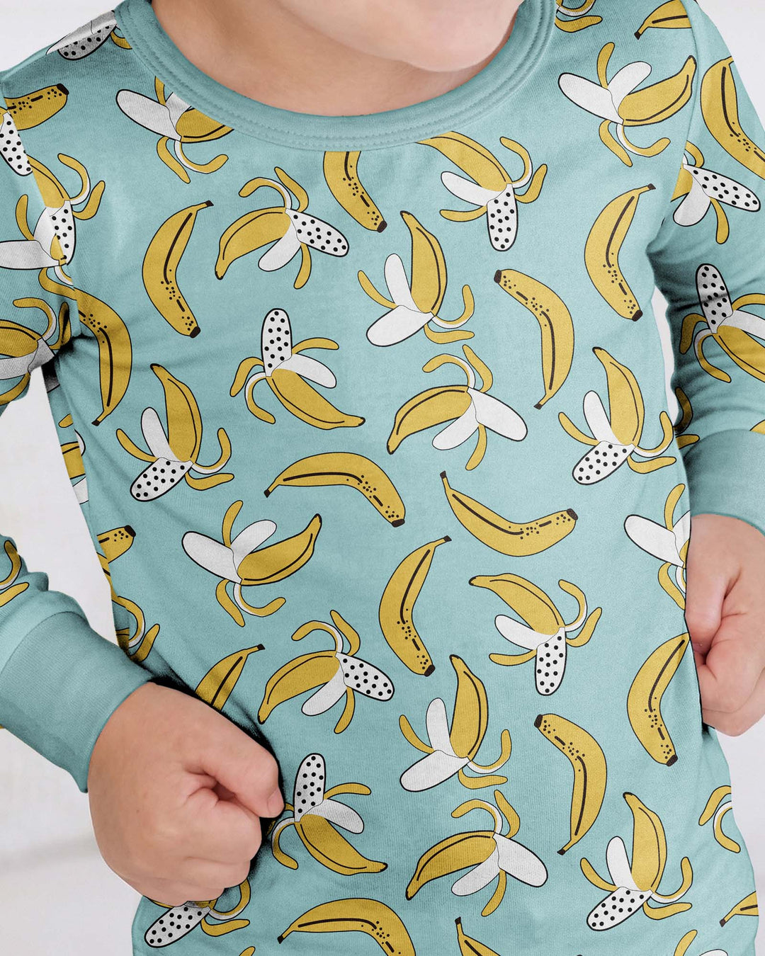 Conjunto de pijama de dos piezas de bambú con plátanos