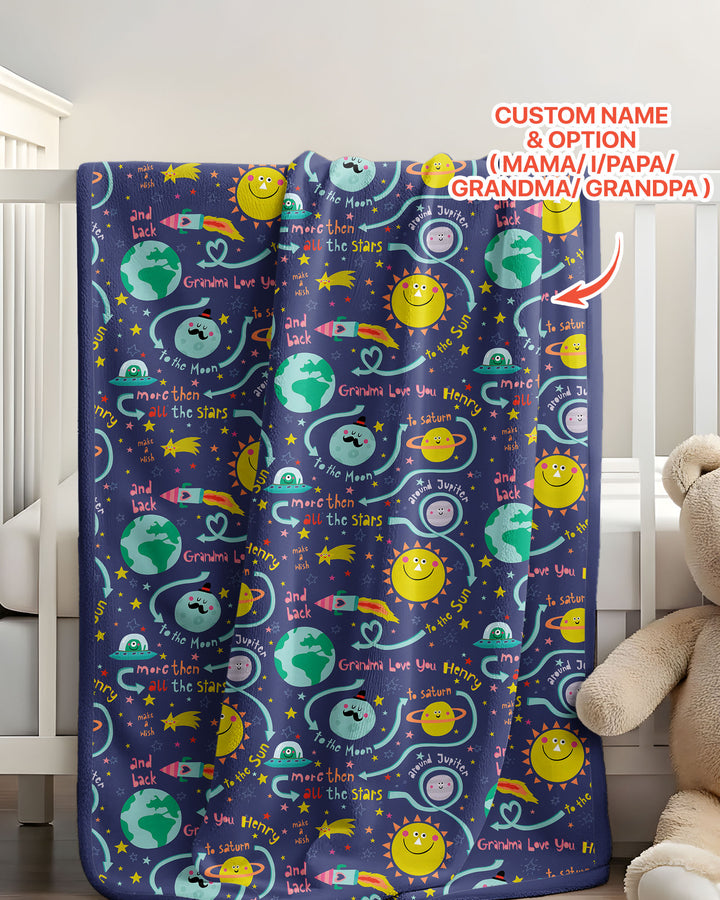 Love to the Moon and Back  Bamboo Blanket