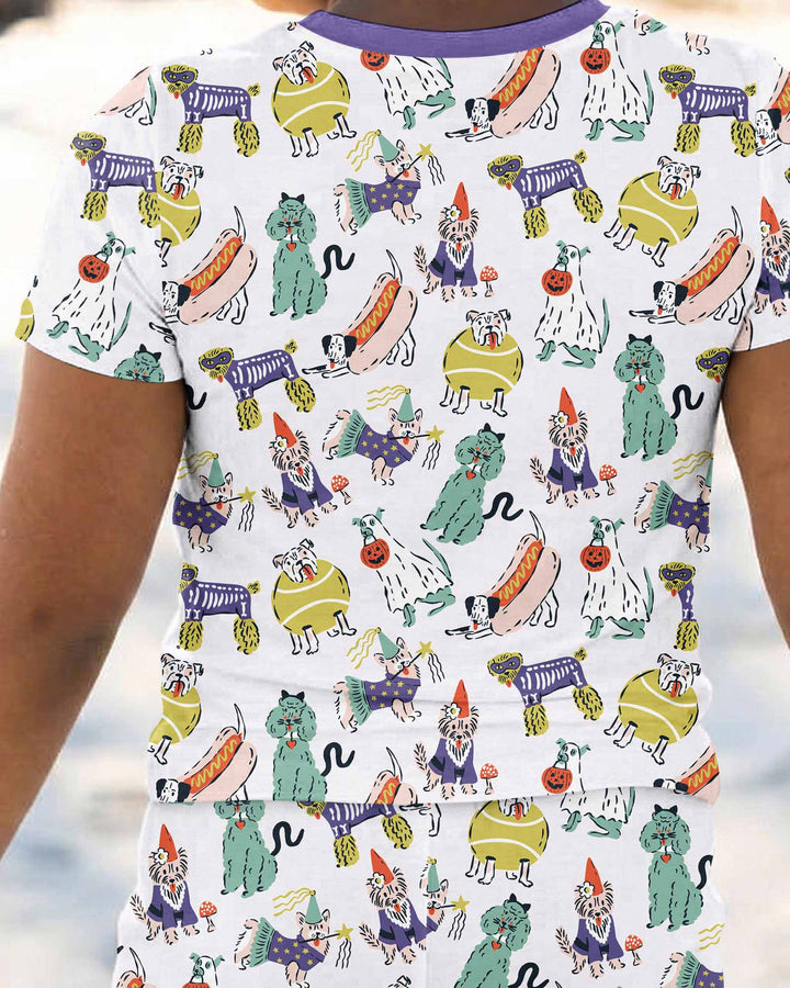 Bark-O-Ween Bamboo Two Piece Short Sleeve Pajama Set