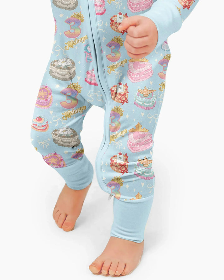 Custom Princess Baby Birthday Bamboo Convertible Zippy