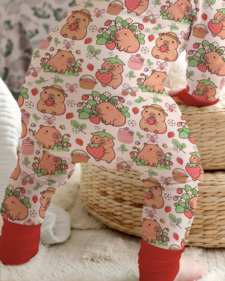 Capybara Strawberry Bamboo Convertible Zippy