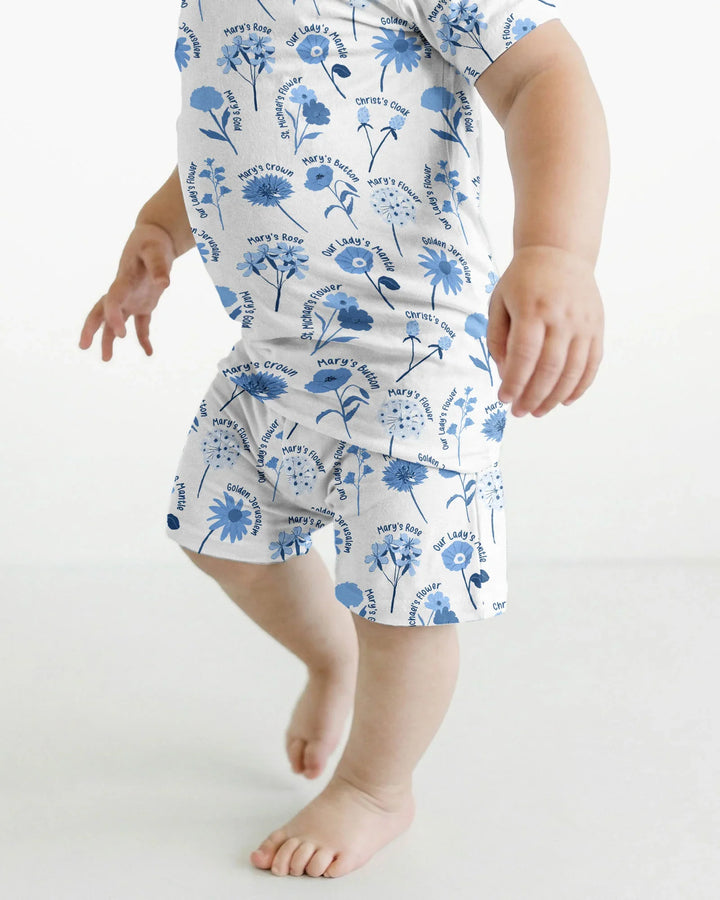 Mary's Garden Bamboo Two Piece Short Sleeve Shorts Pajama Set